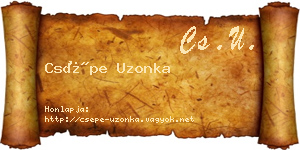 Csépe Uzonka névjegykártya